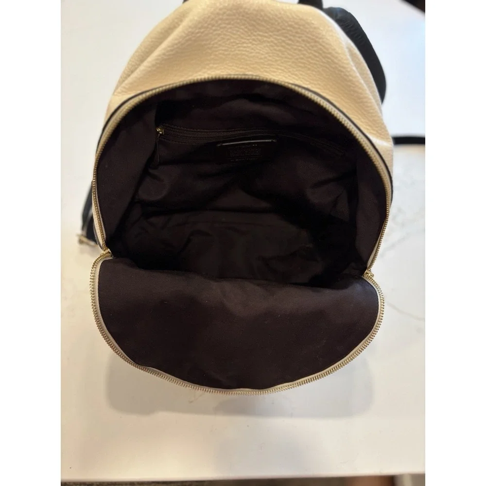 COACH Charlie Backpack Pebble Leather White Unisex Genuine Leather Bag 13x11x4 - Picture 9 of 16